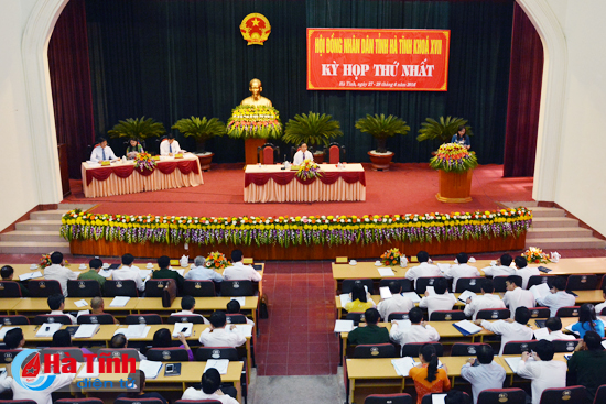 hdnd tinh ha tinh khoa xvii khai mac ky hop dau tien nhiem ky 2016 2021