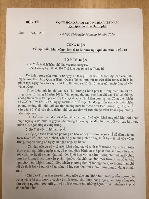 bo y te ho tro phao thuoc giup ha tinh khac phuc hau qua mua lu