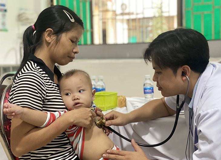 Hơn 800 trẻ em Vũ Quang được khám sàng lọc bệnh tim miễn phí