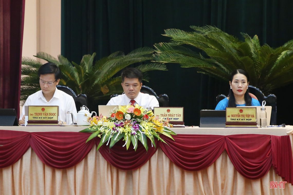 HĐND tỉnh Hà Tĩnh thảo luận tại hội trường về tình hình KT-XH, các báo cáo, tờ trình gửi đến kỳ họp