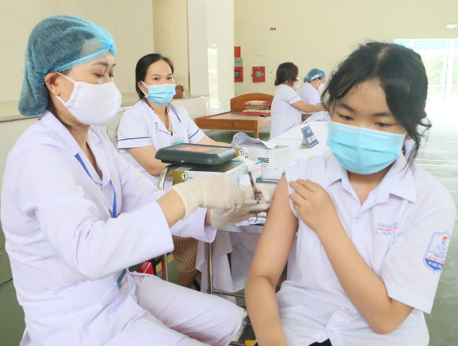 Thực hiện đúng quy trình tiêm vắc-xin phòng COVID-19 cho trẻ em từ 5 đến dưới 12 tuổi ở TP Hà Tĩnh