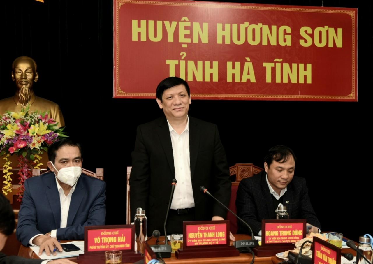 Bộ trưởng Nguyễn Thanh Long: Hà Tĩnh tiếp tục tập trung cao cho công tác phòng, chống dịch COVID-19 - Ảnh 2.