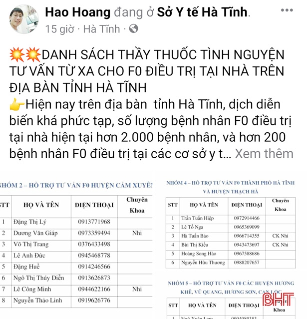 Thầy thuốc Hà Tĩnh đồng hành cùng F0, “chia lửa” với y tế cơ sở